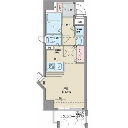 パルティール鶴舞の物件間取画像